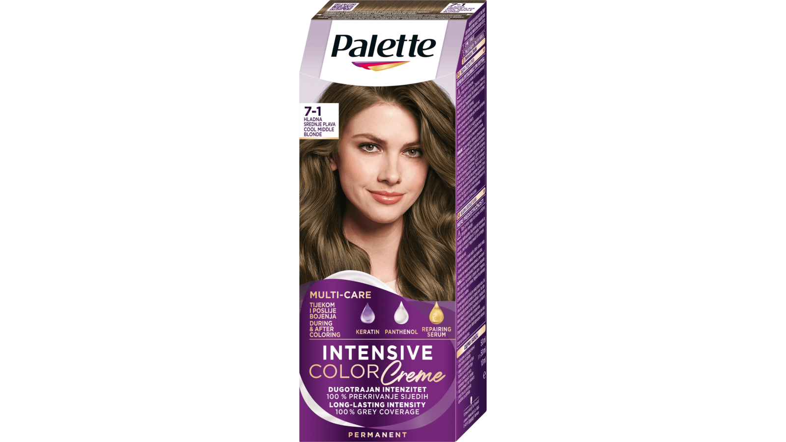 PALETTE Intensive Color Farba Za Kosu 7 1 Middle Blonde Cenoteka