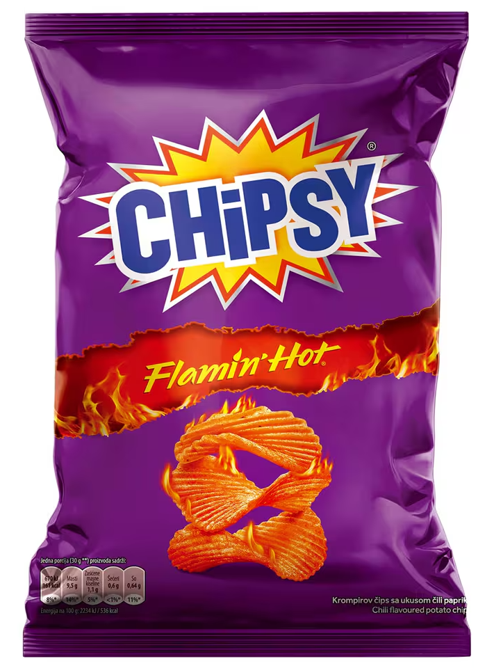 Čips MARBO Chipsy Flamin Hot rebrasti g Cenoteka