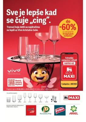 Maxi program lojalnosti - Vivo kristalne čaše 20.08. - 28.10.