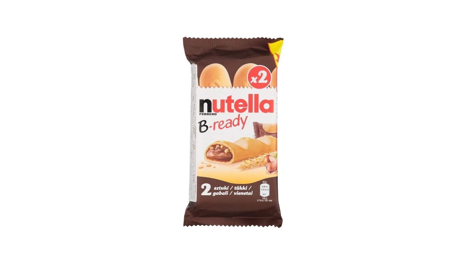 Biskvit NUTELLA B-ready T2 44g - Cenoteka