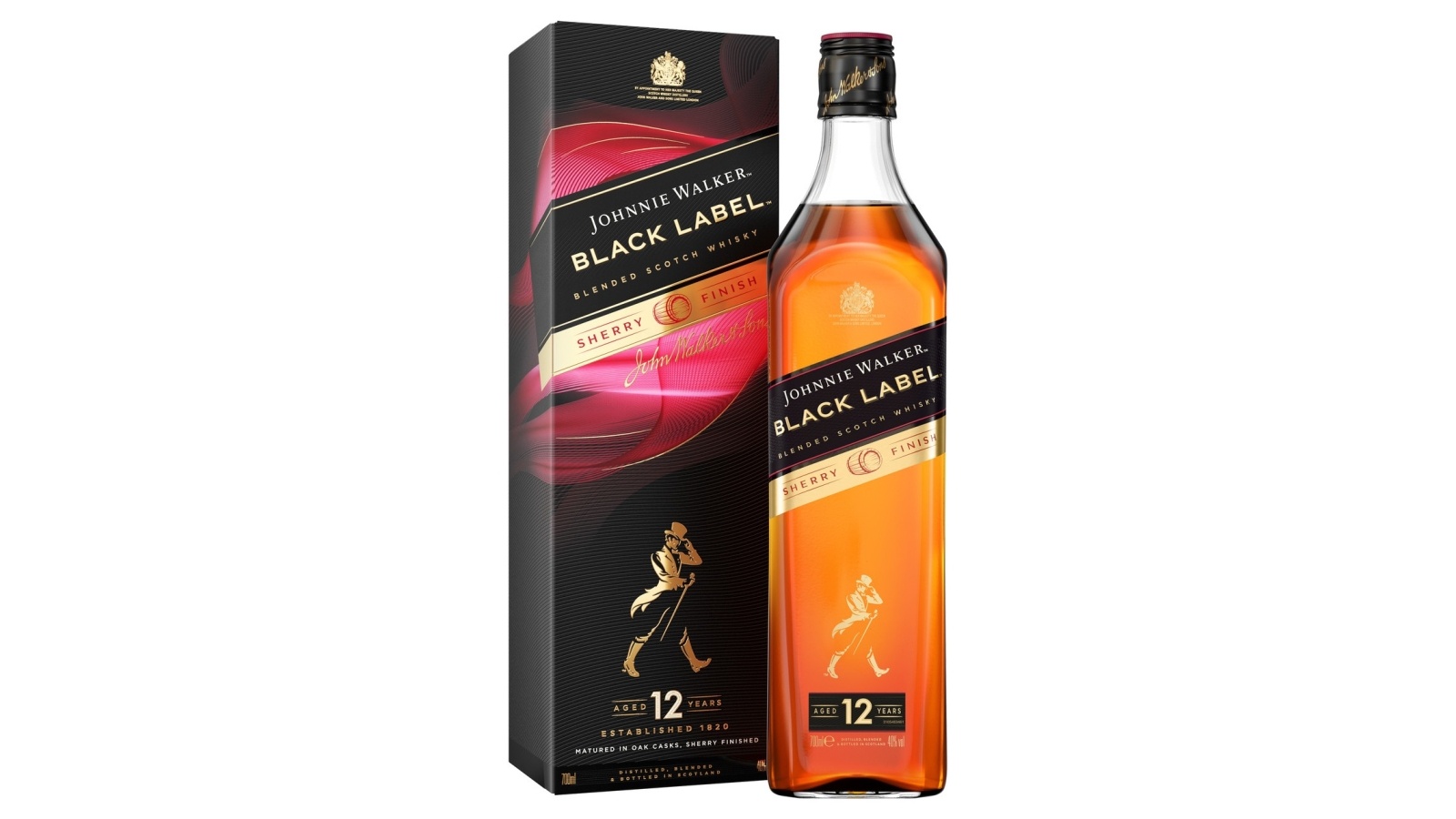 Viski JOHNNIE WALKER Black Label Scherry finish 0.7l - Cenoteka