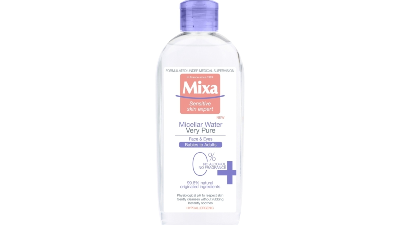 MIXA micelarna voda Very pure 400ml - Cenoteka