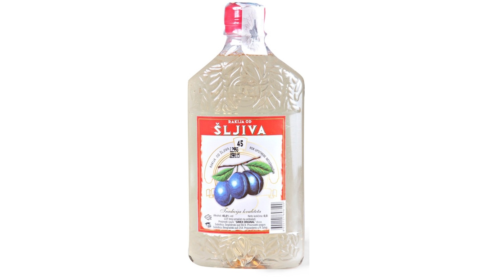 Rakija SIMEX šljiva 0,5l pet - Cenoteka