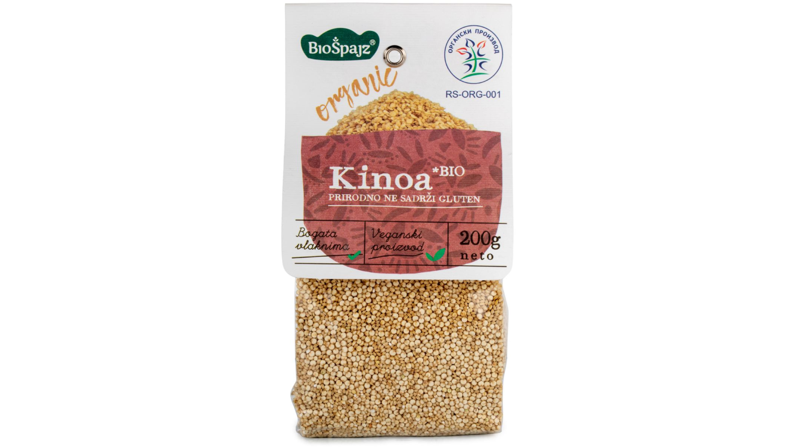 BIO ŠPAJZ bela kinoa organska 200g - Cenoteka