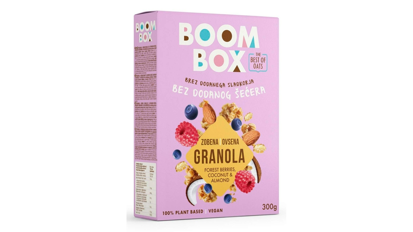 BOOM BOX ovsena granola šumsko voće kokos badem 300g Cenoteka