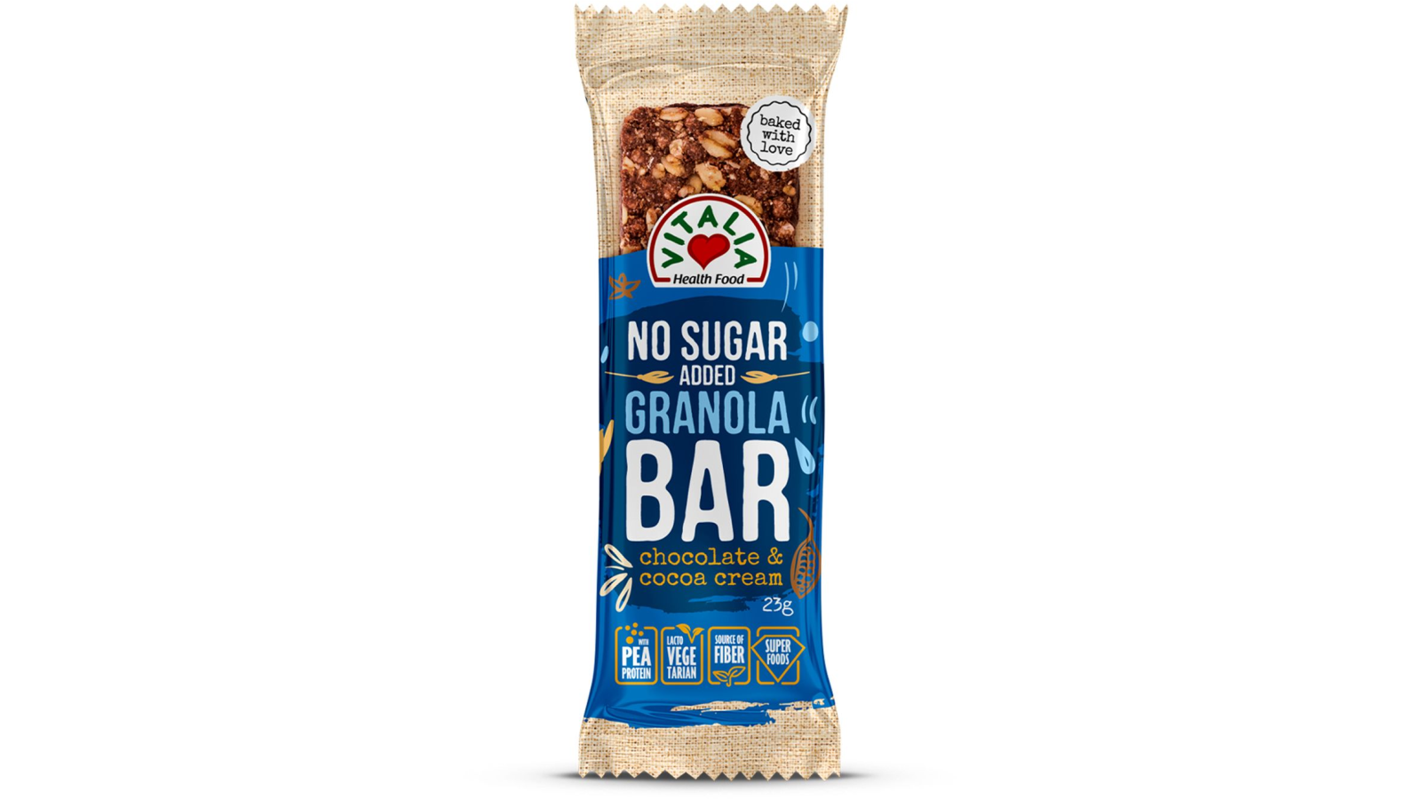 Štanglica VITALIA Granola bar chocolate & cocoa cream 23g Cenoteka