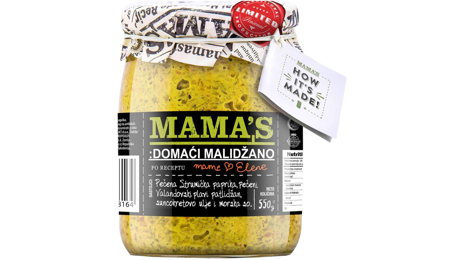 MAMA’S ajvar malidžano zelena paprika 550g - Cenoteka