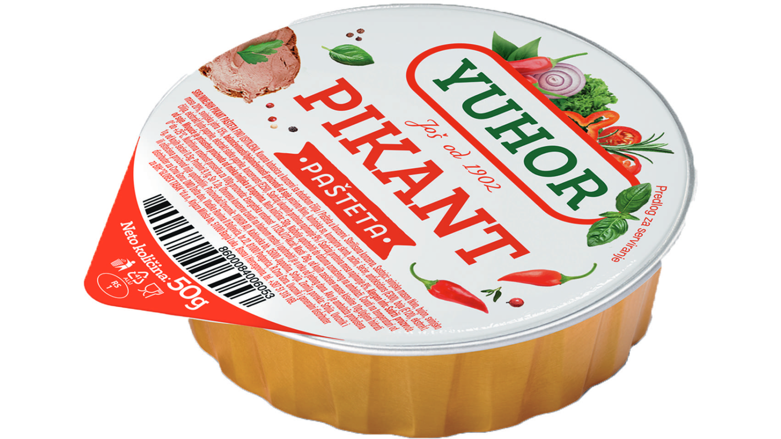 YUHOR pikant pašteta 50g - Cenoteka