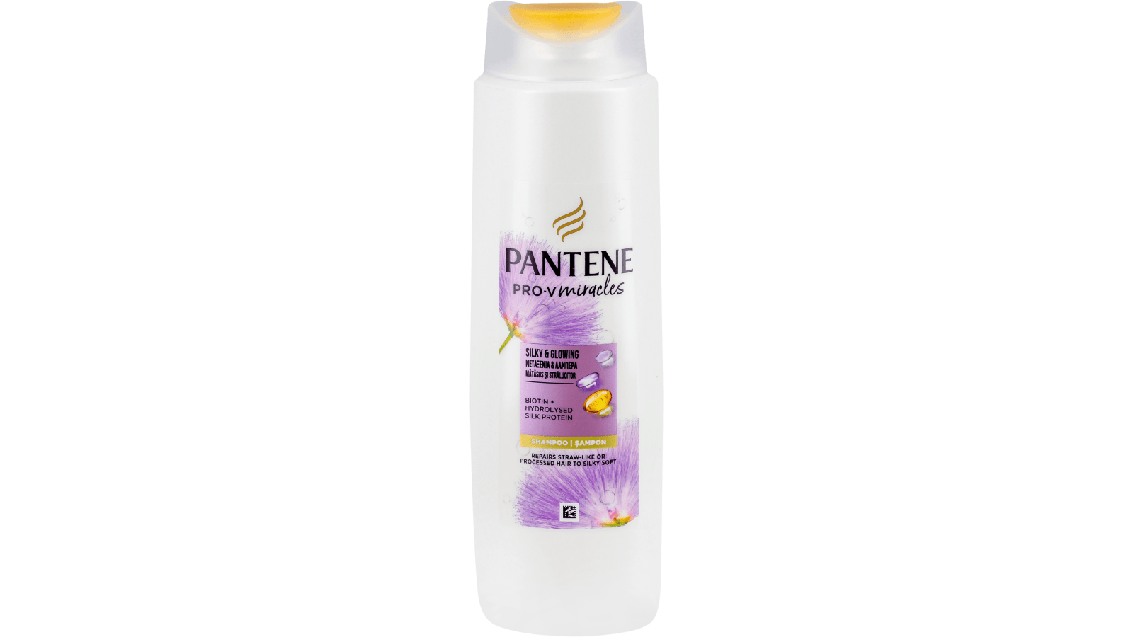 Pantene Pro-V Miracles Silk & Glowing Shampoo 250 Ml – Mit Biotin & Seidenprotein, Repariert Strohiges Blondiertes Haar