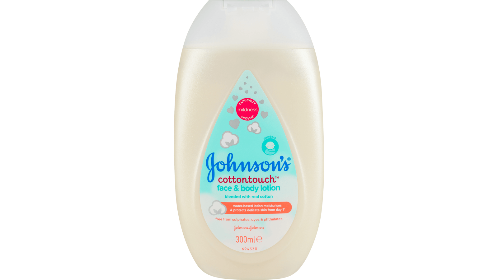 Johnson's Baby CottonTouch Gesichts- & Körpercreme – Mit Echter Baumwolle, Ohne Sulfate & Phthalate, 500 Ml