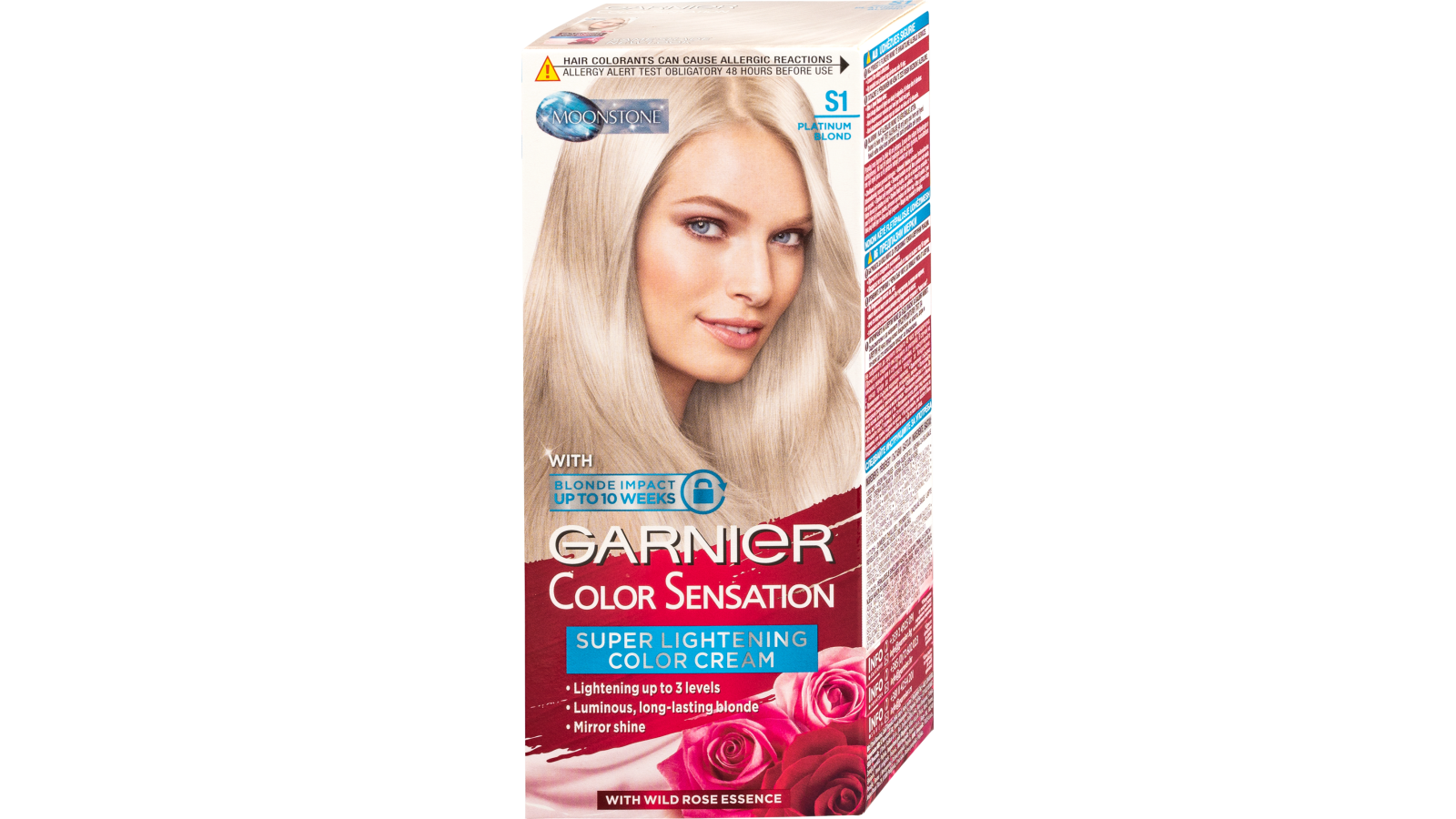 Coloration Garnier Color Sensation 1021 - Blond Très Clair Perlé, Neuve