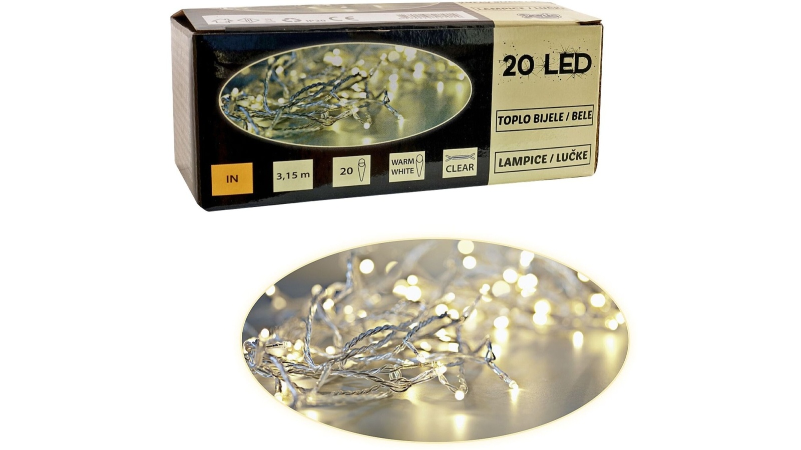 Lampice LED 20kom B/O Denis 52-101000 - Cenoteka