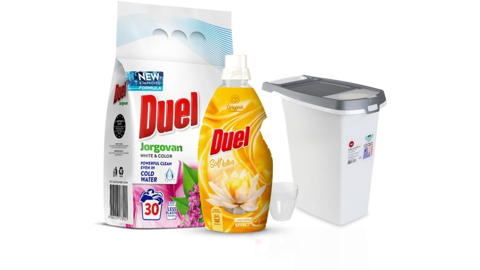 DUEL Jorgovan 2,7kg + Soft lotus omekšivač + kutija za prašak - Cene i ...
