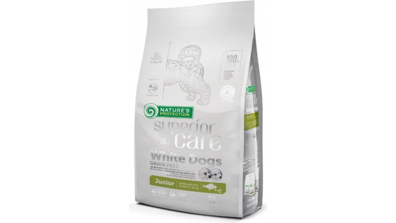 Api Riba NATURE'S PROTECTION White dog small&mini junior riba 10kg - Cene i Akcije