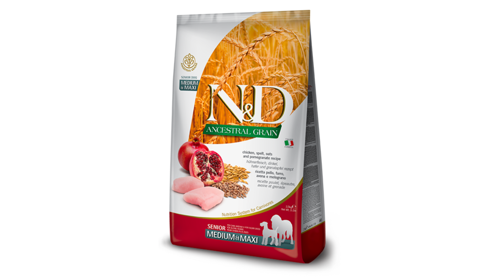 Api Rabia Nar N&D Low grain medium maxi senior piletina i nar 12kg - Cene i Akcije