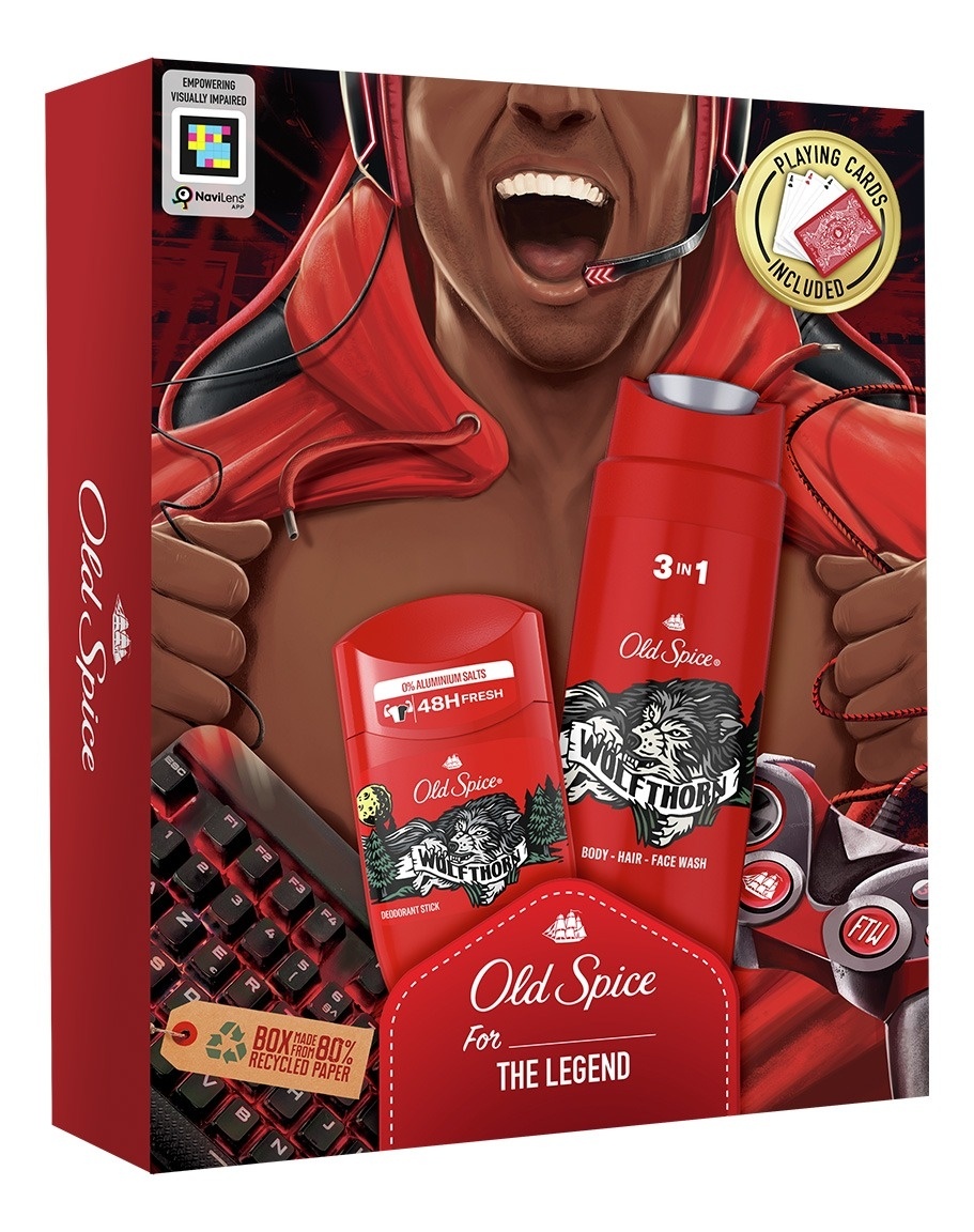 OLD SPICE set Wolfthorn (dezodorans, gel za tuširanje i karte) - Cenoteka
