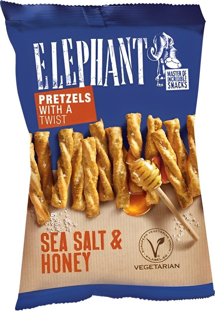 Štapići ELEPHANT Twists sea salt & honey 160g Cenoteka