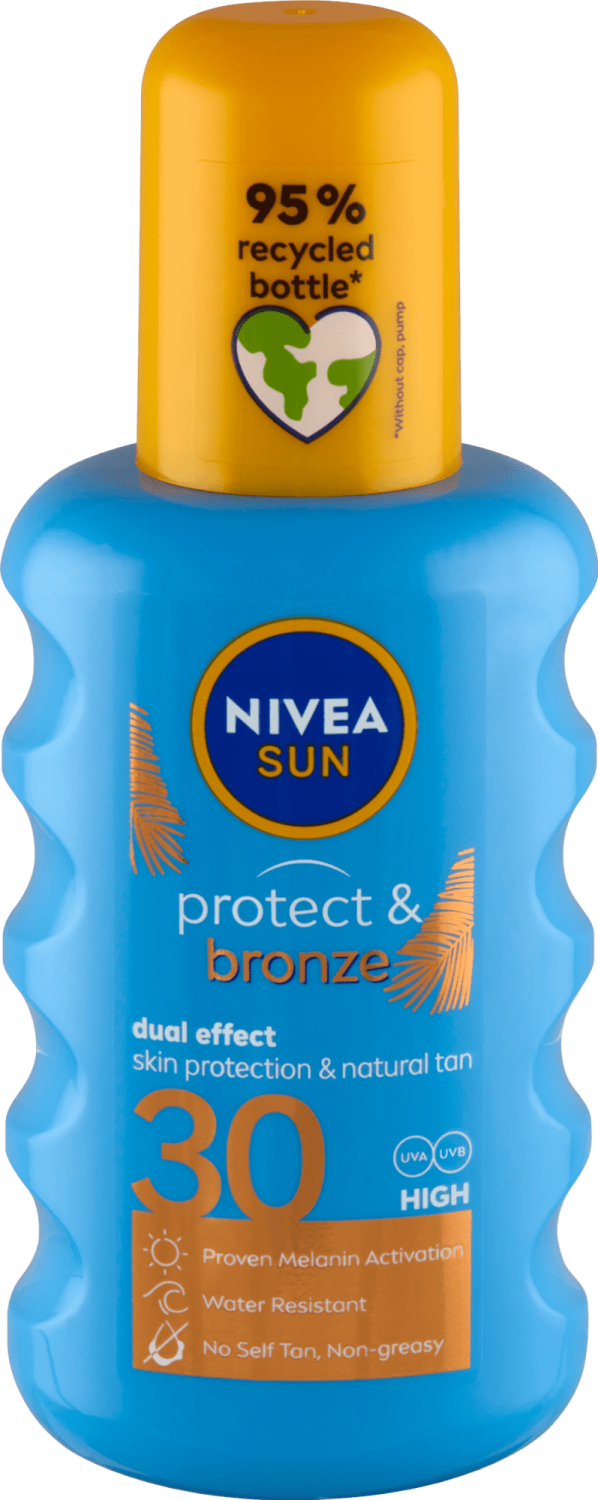 Nivea Sonnenöl SPF 30 – Schutz Und Bräunung, 200 Ml, Wasserfest, Mit Natürlichem Pro-Melanin
