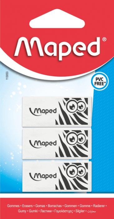 Gumice MAPED mini zebra 3kom - Cenoteka