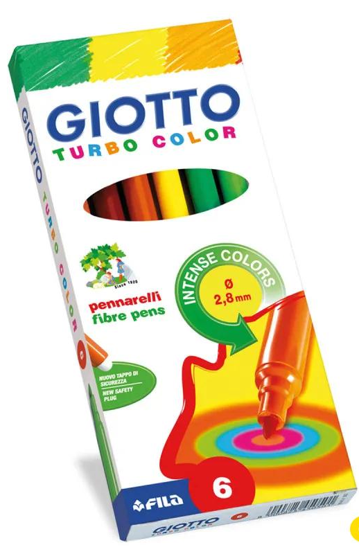 Flomasteri GIOTTO turbo color 6kom - Cenoteka