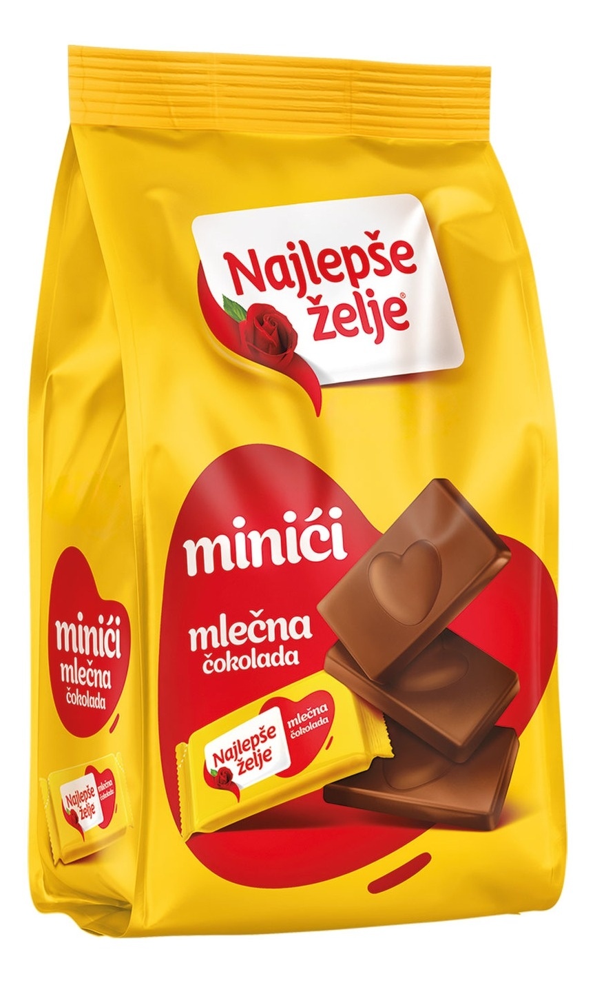 НАЈЛЕПШЕ ЖЕЉЕ МИНИ МЛЕЧНИ ЧОКОЛАДЦА 150 Г