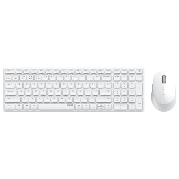 RAPOO set bežični miš i tastatura Multi Mode 9700M beli