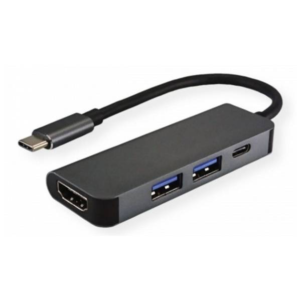 FAST ASIA konverter USB-C (m) na HDMI/2xUSB 3.0/USB-C (ž/ž/ž)