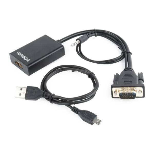 GEMBIRD konverter VGA (m) na HDMI (ž) + 3.5mm