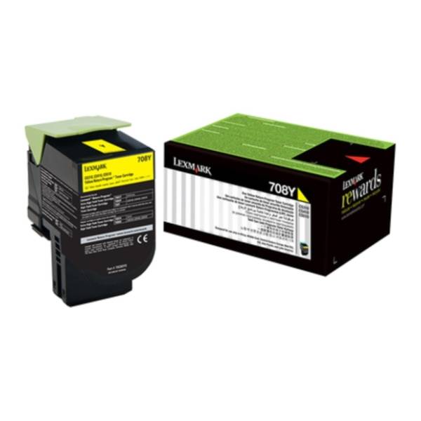 LEXMARK 708 žuti toner (70C80Y0)