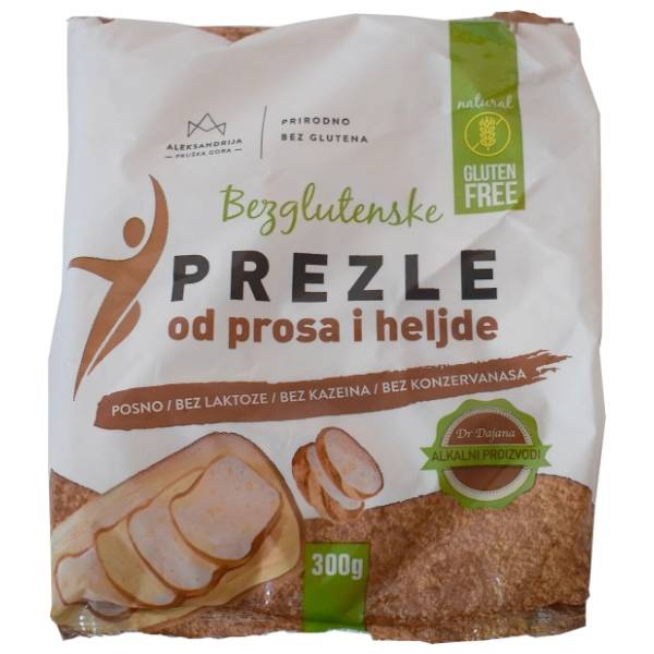 ALEKSANDRIJA bezglutenske prezle od prosa i heljde 300g