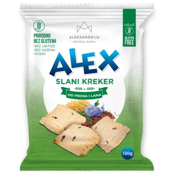ALEKSANDRIJA slani kreker proso lan 150g