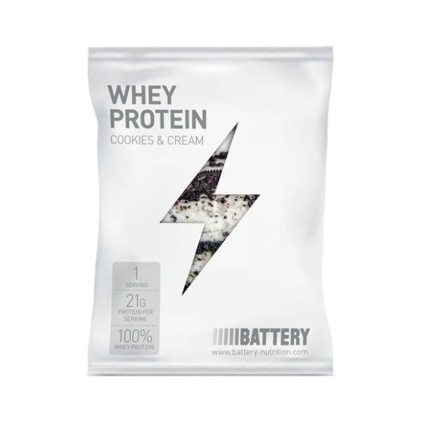 BATTERY WHEY protein cookies & cream 30g