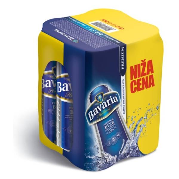BAVARIA limenka 4x 0,5l