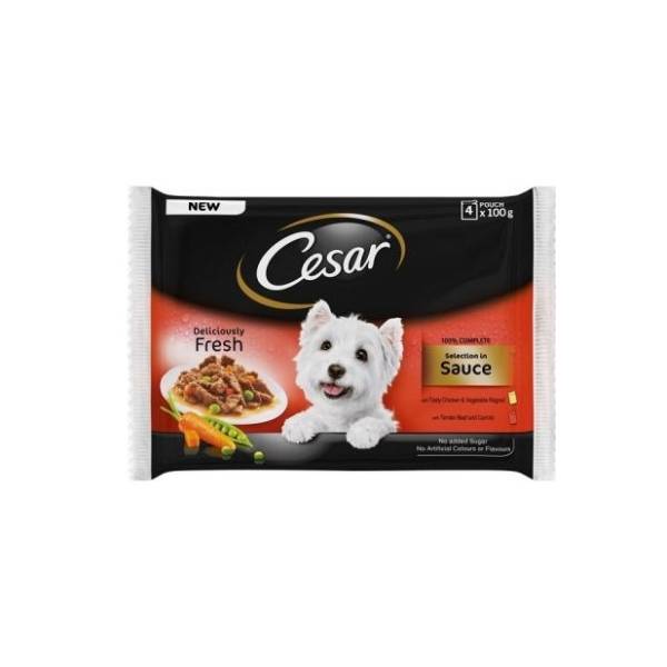 CESAR meso i povrće u sosu 4x100g