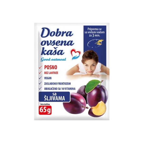 DOBRA ovsena kaša šljiva 65g