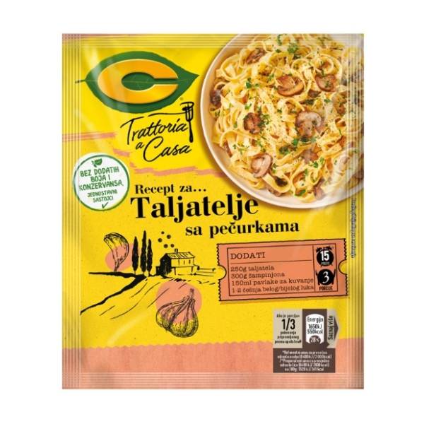Dodatak C taljatele sa pečurkama 40g