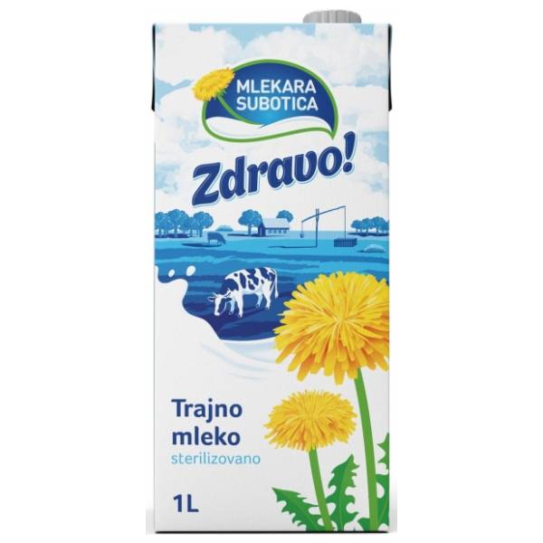 Dugotrajno mleko ZDRAVO 2%mm 1l