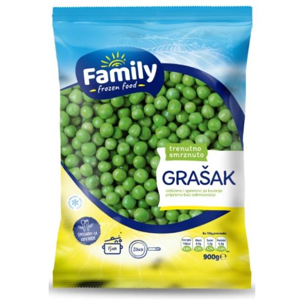 FAMILY grašak 900g