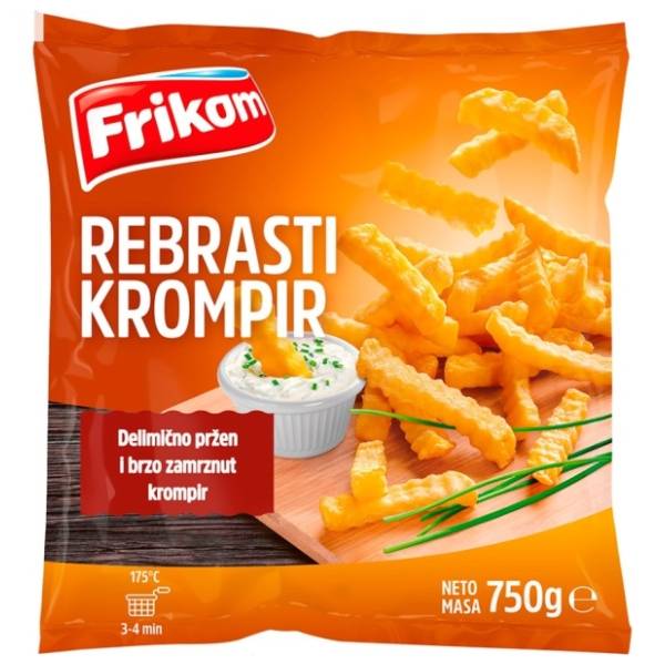 FRIKOM pomfrit rebrasti 750g
