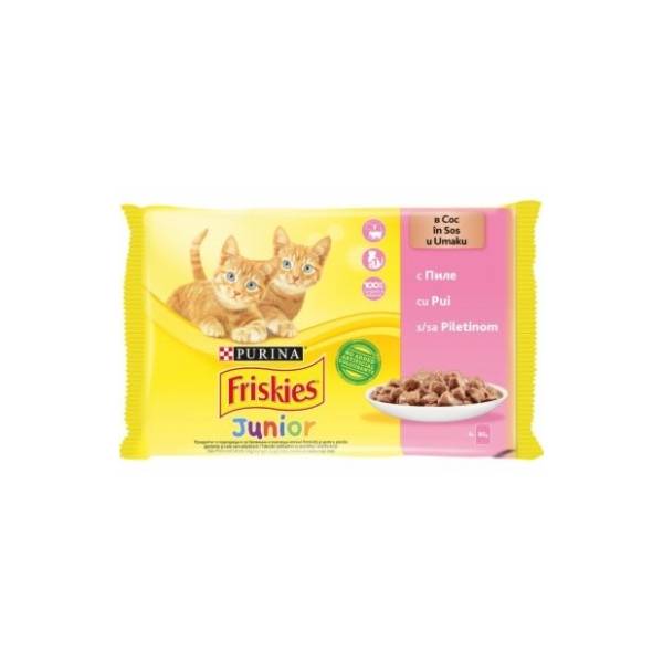 FRISKIES junior piletina 4x85g