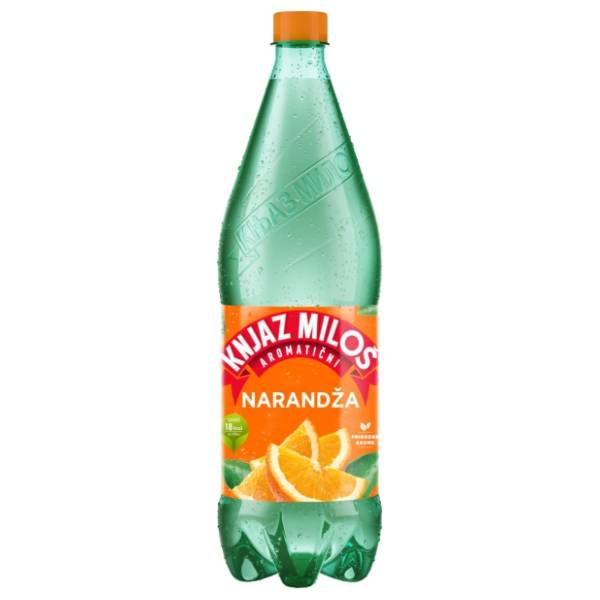 Gazirana voda KNJAZ MILOŠ pomorandža 1,25l