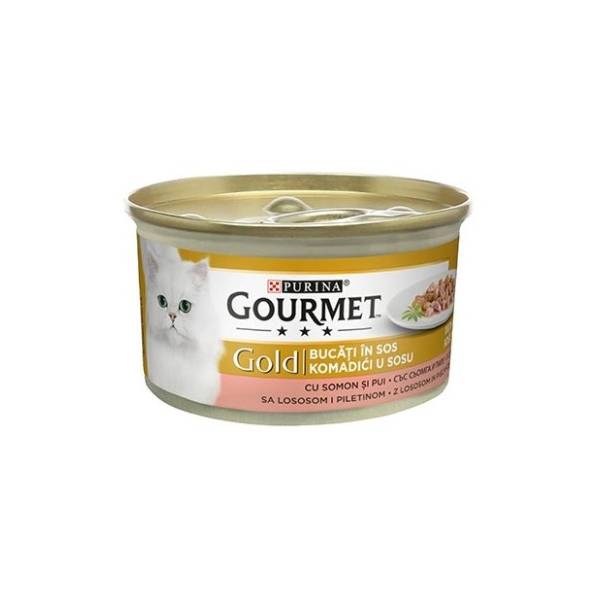 GOURMET Gold piletina i losos 85g