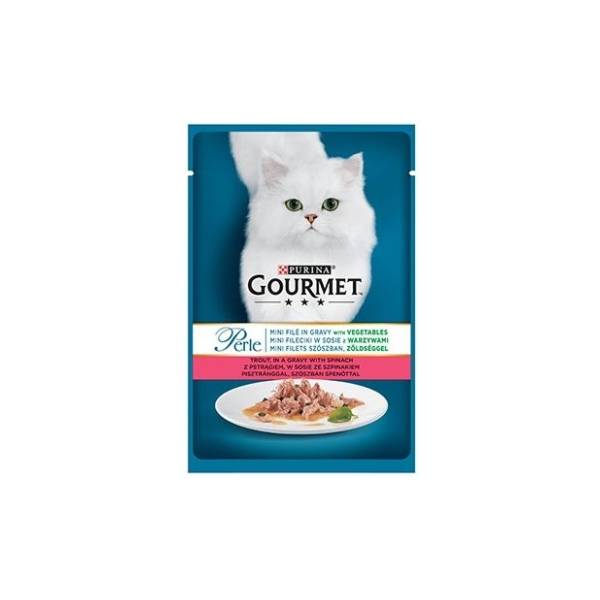 GOURMET Perle pastrmka i spanać 85g