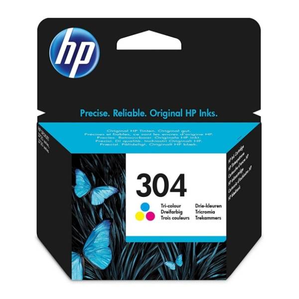 HP 304 cyan magenta žuti kertridž (N9K05AE)