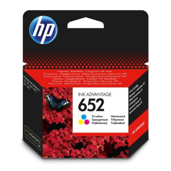 HP 652 cyan magenta žuti kertridž (F6V24AE)
