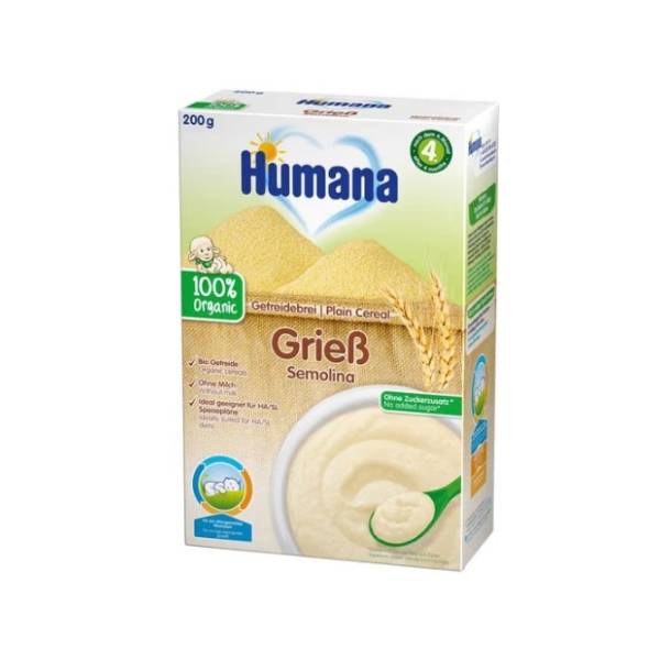 HUMANA organska bezmlečna kaša griz 200g