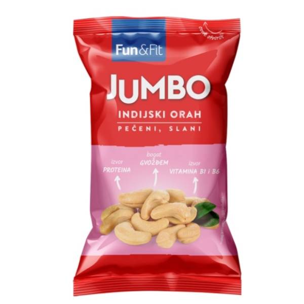 Indijski orah JUMBO pečeni slani 75g