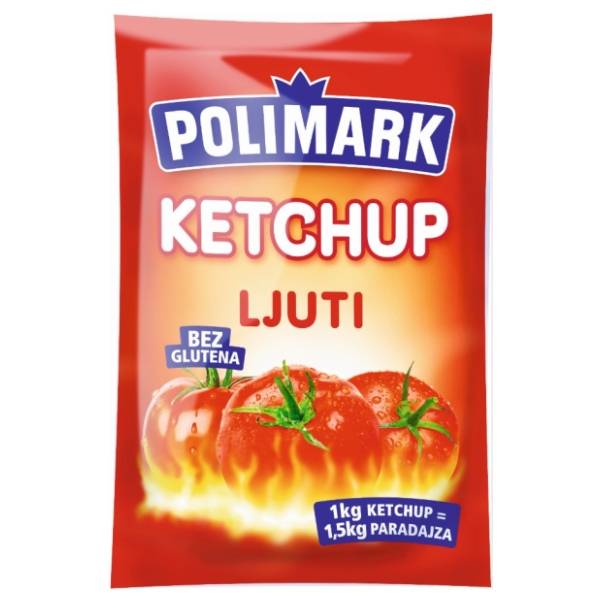 Kečap POLIMARK ljuti kesica 90g