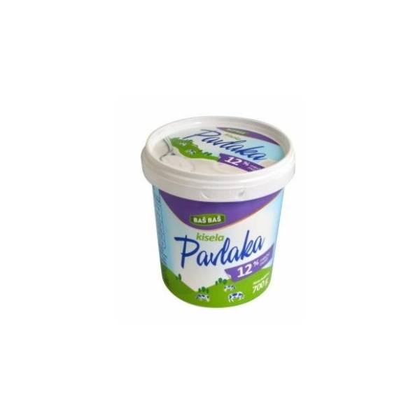 Kisela pavlaka BAŠ BAŠ 12%mm 700g