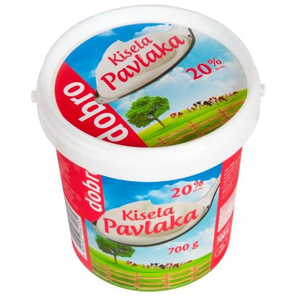 Kisela pavlaka DOBRO 20%mm 700g